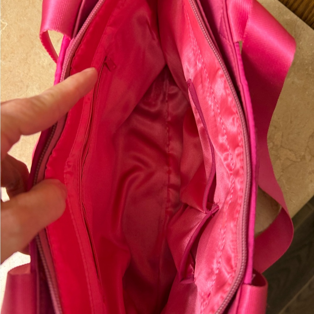 Pink and Green Seatbelt Checkered Women's Bag - Picture 9 of 11